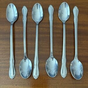 Oneida HOMESTEAD Iced Tea Spoons – Set of‎ 6 – Simeon L & George H Rogers – SS